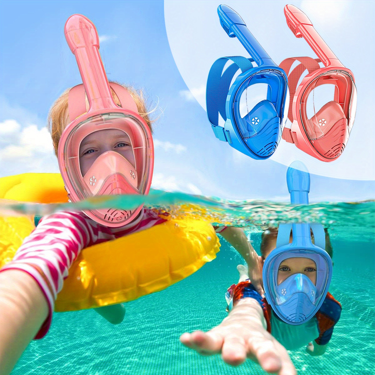 Masque anti-buée pour enfants, masque de natation et de plongée