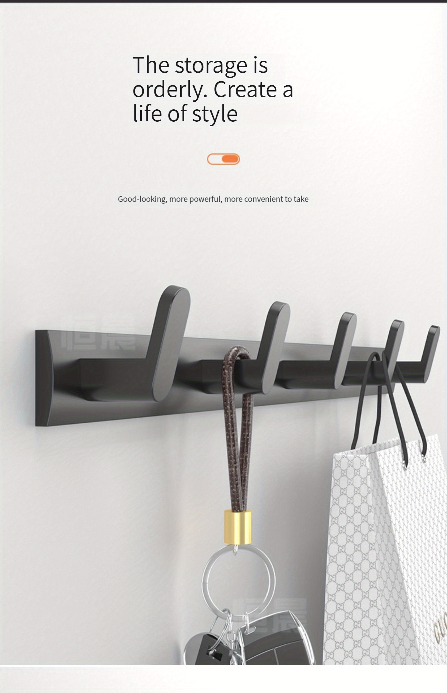 Punch/adhesive Wall Mounted Row Hook Aluminum Wall Hanging - Temu