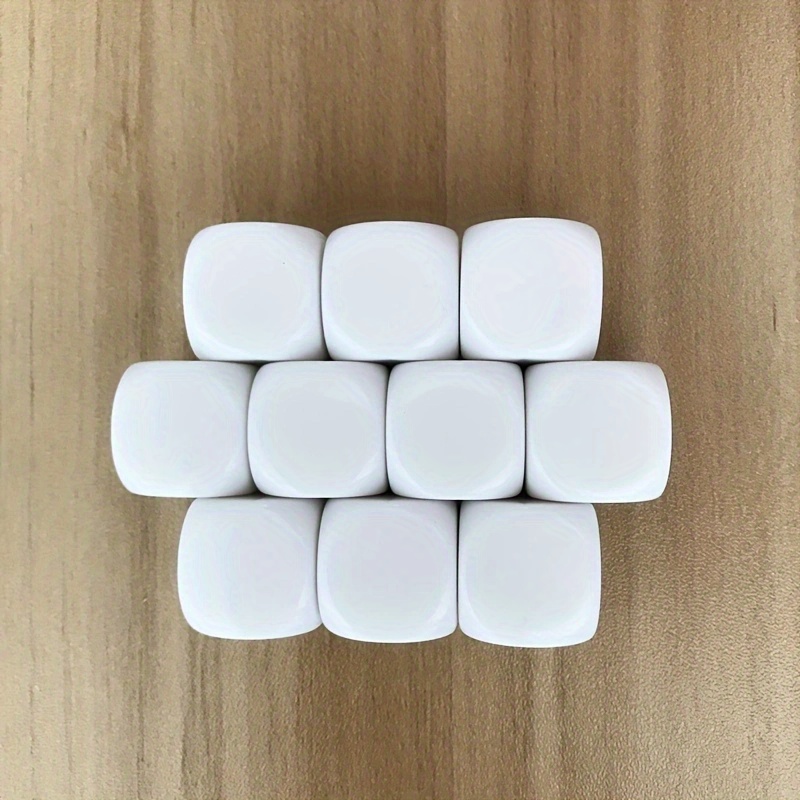 Smooth White Dice For Interest Teaching Table Gaming Dice - Temu