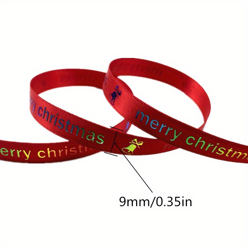 1 Yard Christmas Printed Grosgrain Ribbon Set For Gift - Temu