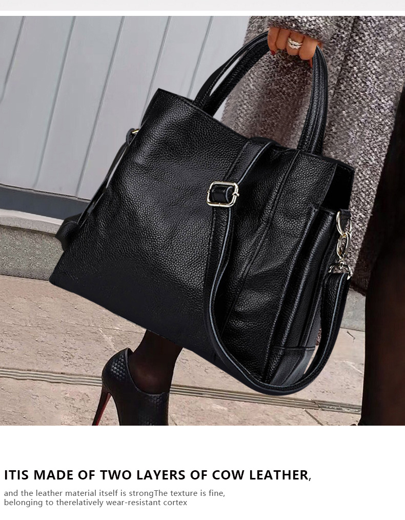 Luxury Leather Handbag For Women, Stylish Solid Color Tote Bag, Satchel  Purse With Flower Pendant