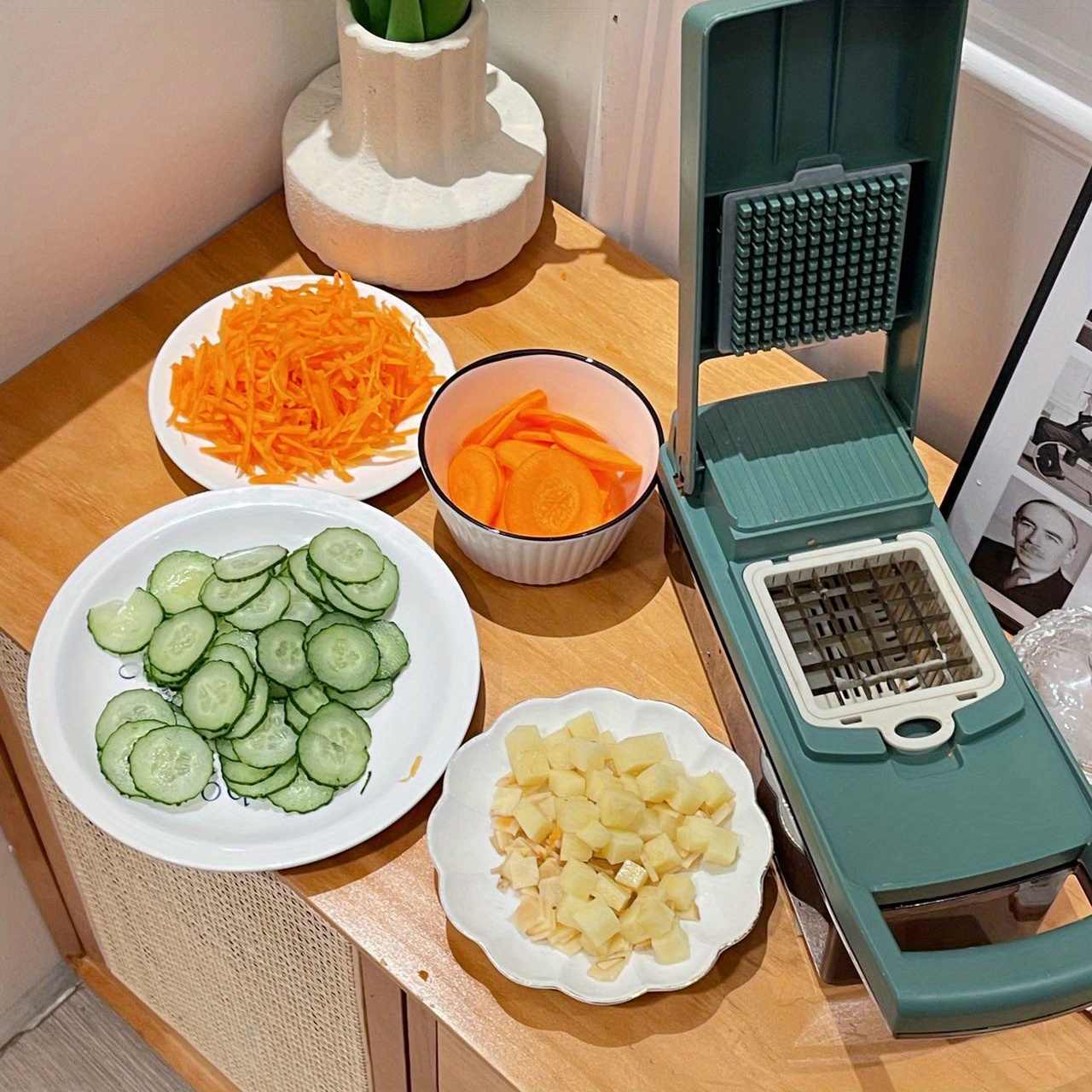 Vegetable Slicer 10-in-1 Mandoline Slicer For Kitchen, Cheese Grater,  Vegetable Chopper And Veggie Slicer For Cooking & Meal Prep Cutter, Dicer,  Egg Slicer With Container (safety Glove Included) Kitchen Stuff Clearance  Kitchen