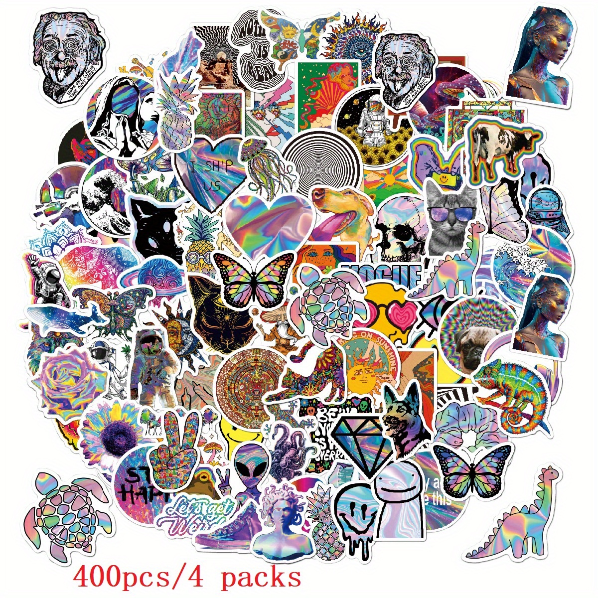 Trippy Laser Stickers Vinyl Waterproof Cool Hippie Assorted Sticker Pack  Cute Stickers Great For As Laptop Tablet Phone Computer And Water Bottle  Decals Sticker Packs For Adults And Teens - Temu Germany