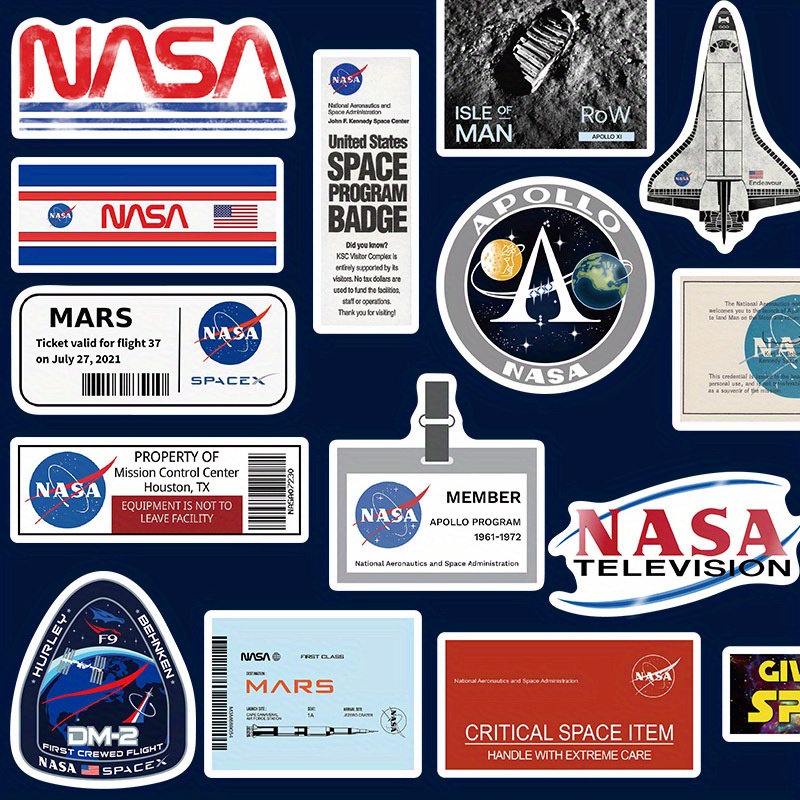 50pcs Space Astronaut Sticker Luggage Notebook Mobile Phone Case