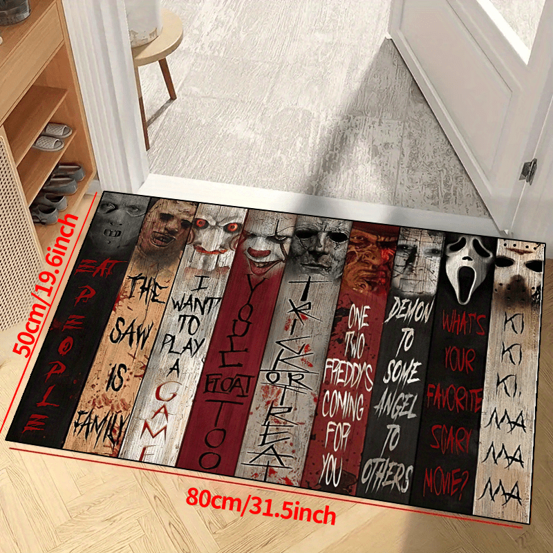  Cool Horror Movie Rugs Thickened Non-Slip Locking Edge Large  Size Customized Area Rug Home Decor Carpets, Cartoon Mats Carpet Decoration  for The Bedroom Living Room Dormitory 24x36 inches, 01 : Home