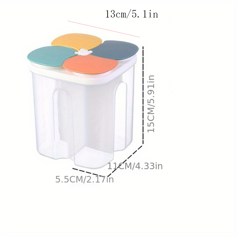Contenedores cuadrados de plástico para almacenamiento de alimentos de 18  cuartos - blanco, vienen en cada uno