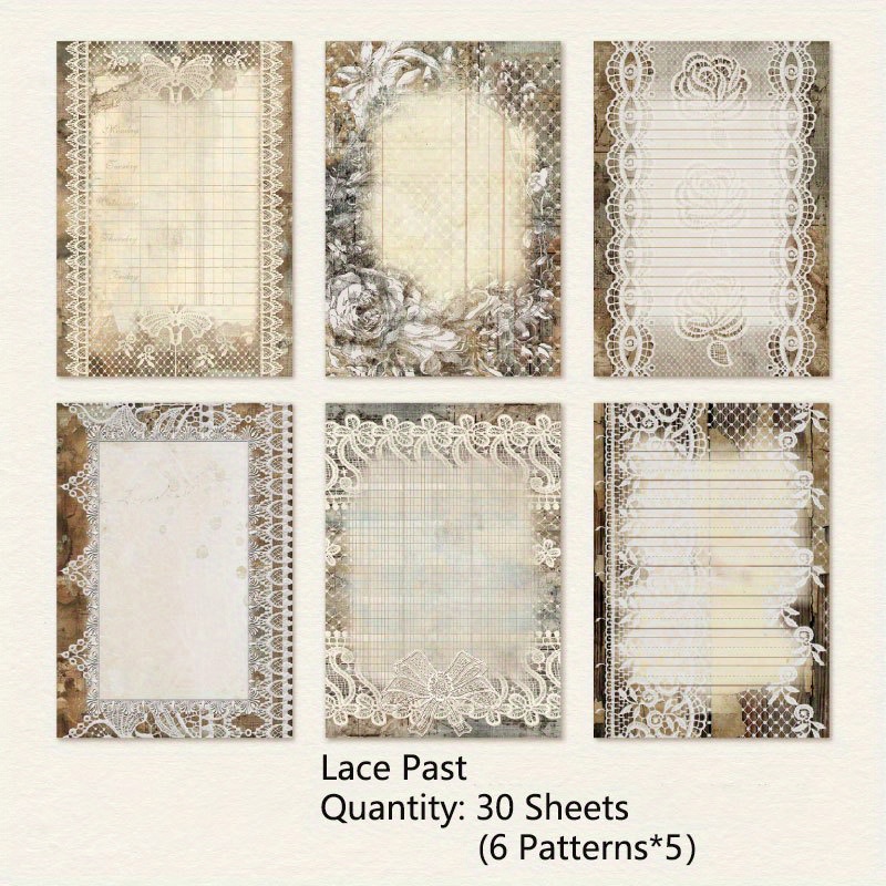 30 Sheets Vintage Blank Notes Series Decorative Paper Scrapbooking Handbook  Journal Material DIY Album Label Art Crafts Supplies - AliExpress