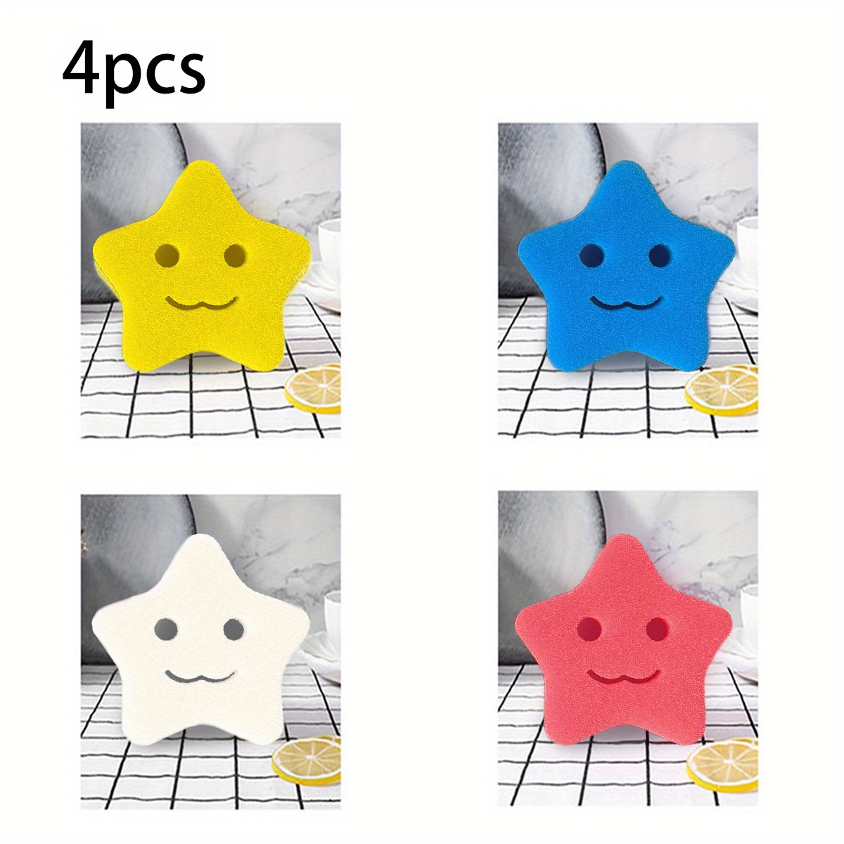 Creative Happy Face Magic Cleaning Brush,sponge Like Loofah Sponge For  Keyboard Cleaning And Dishwashing Cotton Scratch Free - Temu