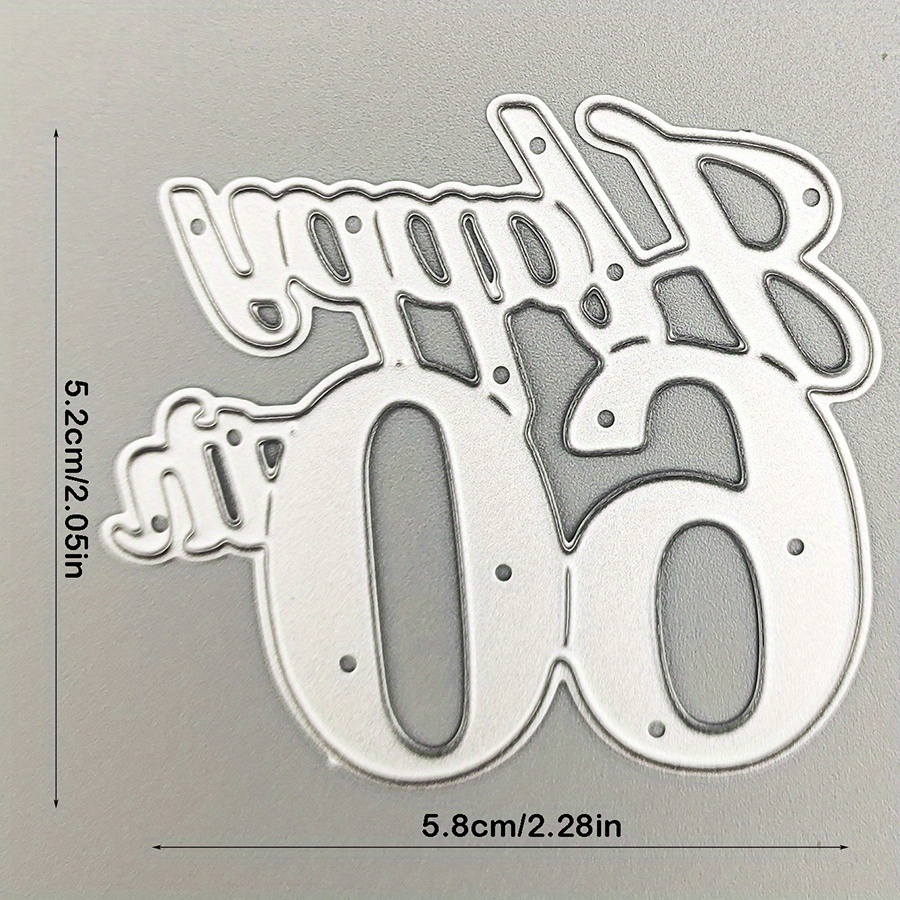 2023 New Arrival Happy 18th 21th 30th 40th 50th 60th 70th 80th Letter Metal Cutting Dies For Scrapbooking Stencil Festival Card Making