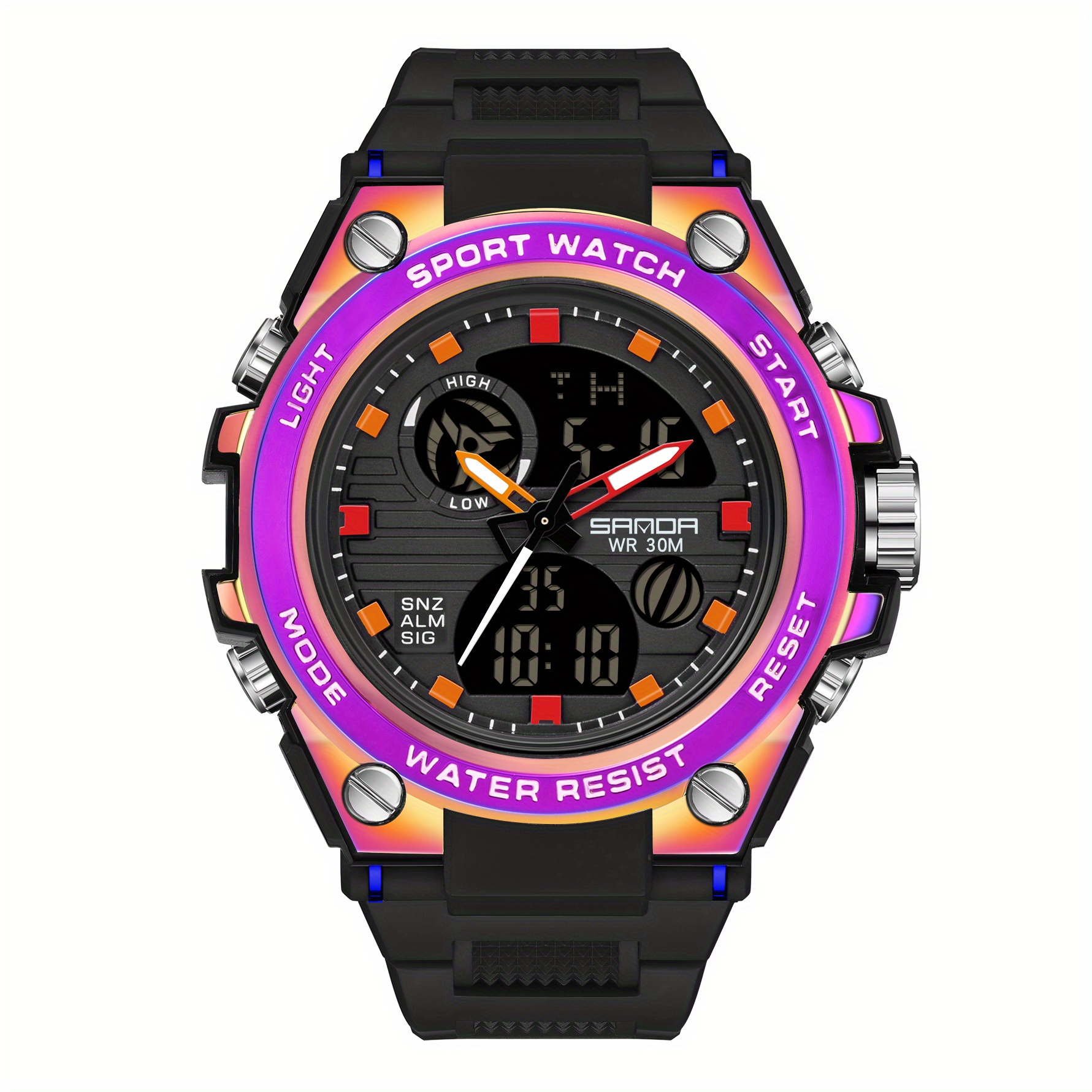 Puvos men's waterproof discount luminous sports electric watch