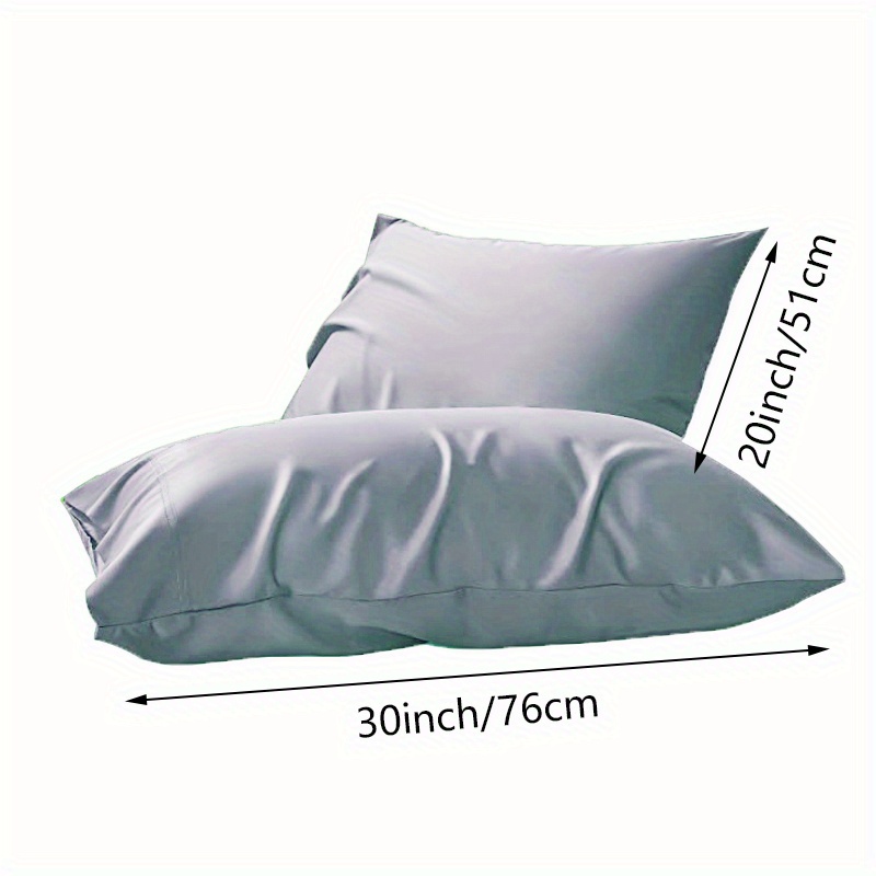 2pcs Cooling Bamboo Rayon Pillow Cases Suitable For Hot Sleepers - Breathable Temperature-regulating Bed Sheets With Soft Cover, Wrinkle-reducing & Hair Care, Options (grey ,) - Ideal For