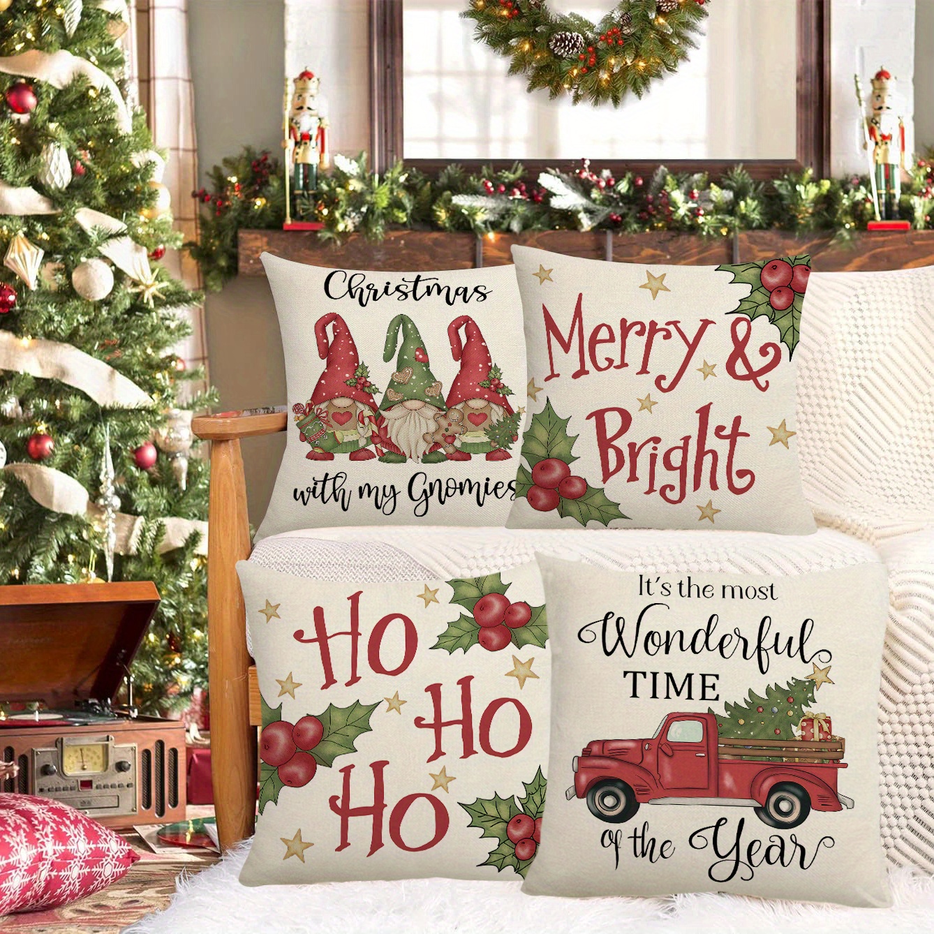 Gnome discount christmas pillows