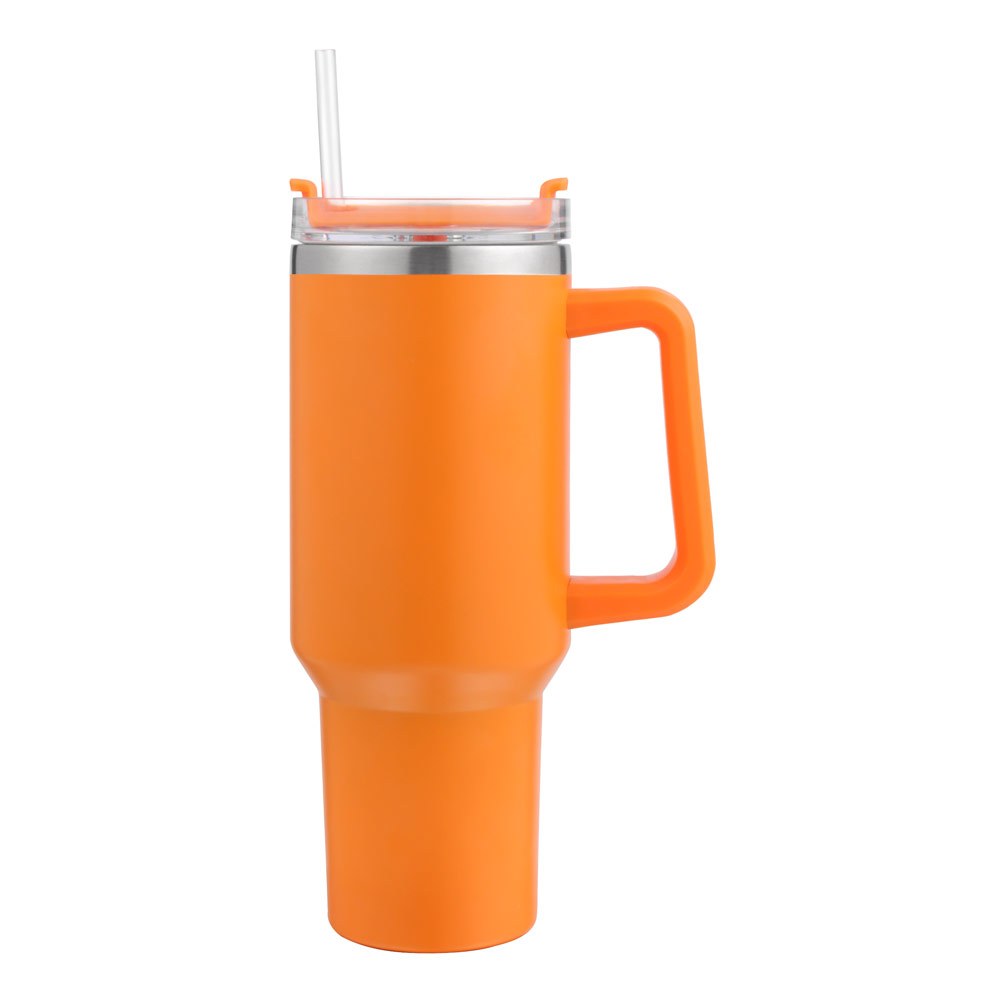 Stanley Travel Thermos/Coffee Cup - Burnt Orange - 30 Oz - Straw