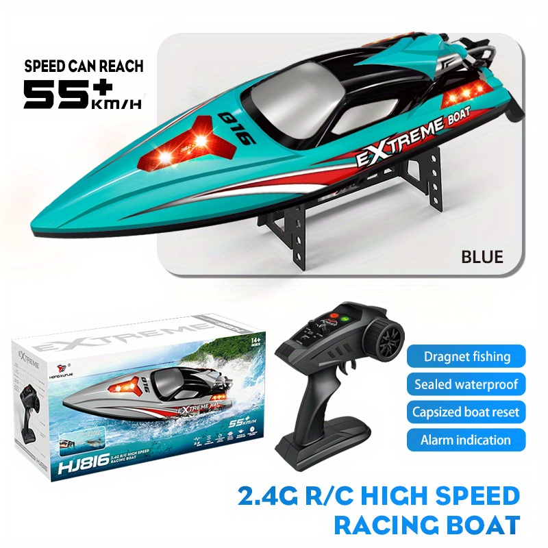 RC Fishing Boat 55KM/H High Speed Dragnet Ship Fishing Ground Bait Power  Motor Racing Speedboat Remote Controlled Boat For Fish