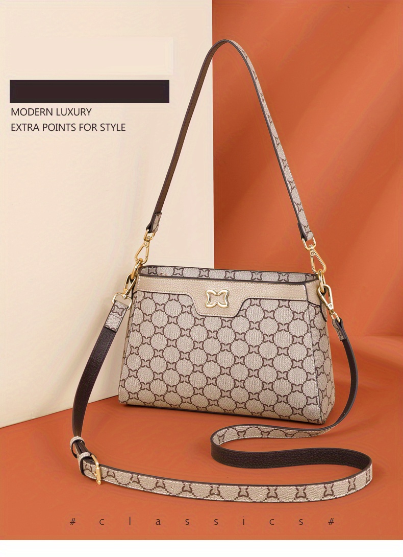 1 Crossbody Bag With Coin Purse, Geometric Pattern Square Bag, Trendy Shoulder  Bag For Women - Temu