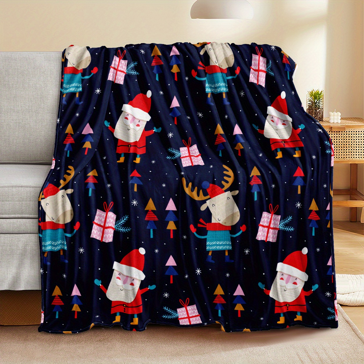 Christmas Throw Blanket Christmas Party Decorations Blanket Temu