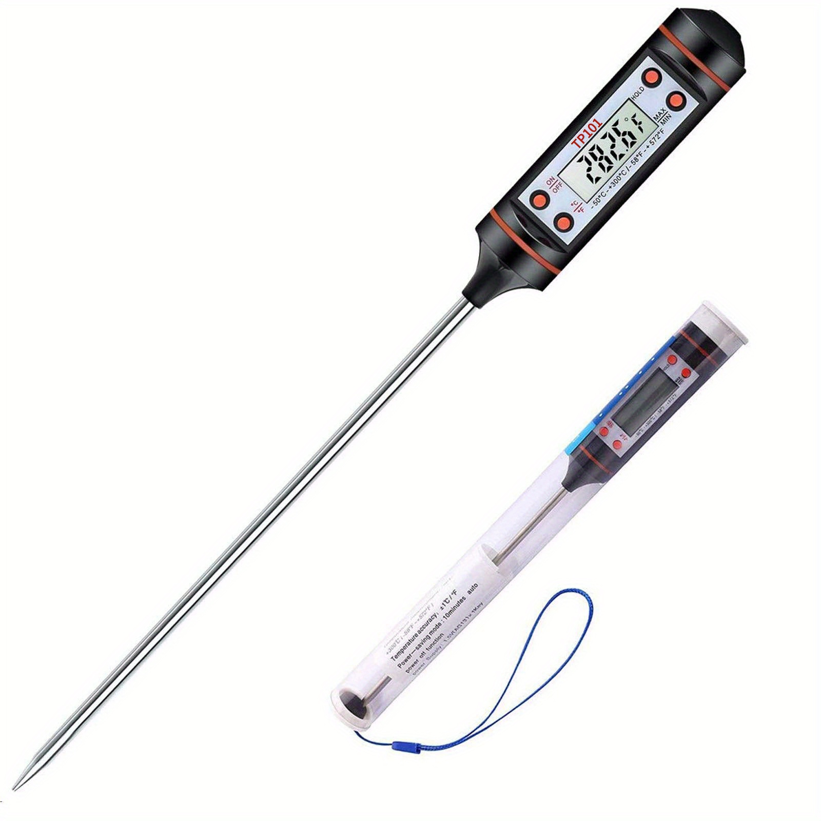 Kitchen Thermometer,food Thermometer,food Cooking Thermometer,meat  Thermometer,long Probe Digital Instant Read Meat Thermometer For Grilling  Smoker Bbq Kitchen Thermometer - Temu