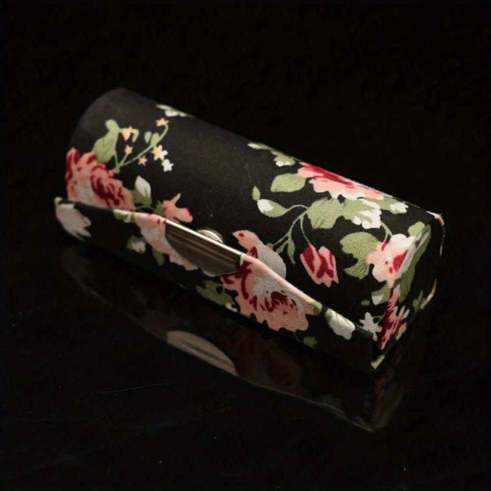 Flower Lipstick Case Holder With Mirror For Purse Travel Portable Makeup  Organizer For Small Items - Temu