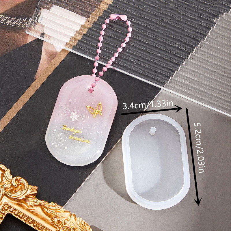 Pendant Resin Mold, Silicone Necklace Mold, Round Rectangle Oval