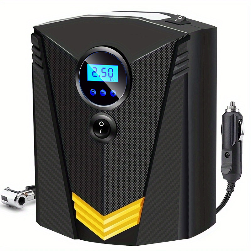 Compresor de aire digital para coche auto, bomba infladora portátil con luz  LED CC 12V