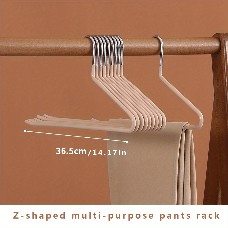 5pcs E-shaped Pants Hanger Storage Anti-slip Coated Clothes Clip