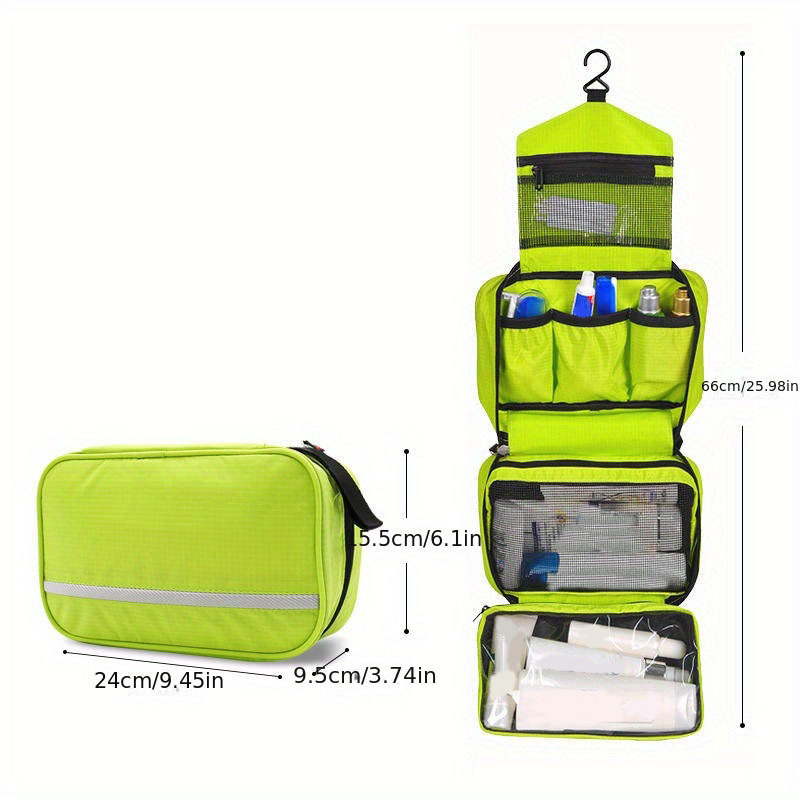 Neceser de aseo para hombres y mujeres, bolsas de aseo grandes para viajar,  bolsa de higiene compacta colgante con 4 compartimentos, bolsa de ducha