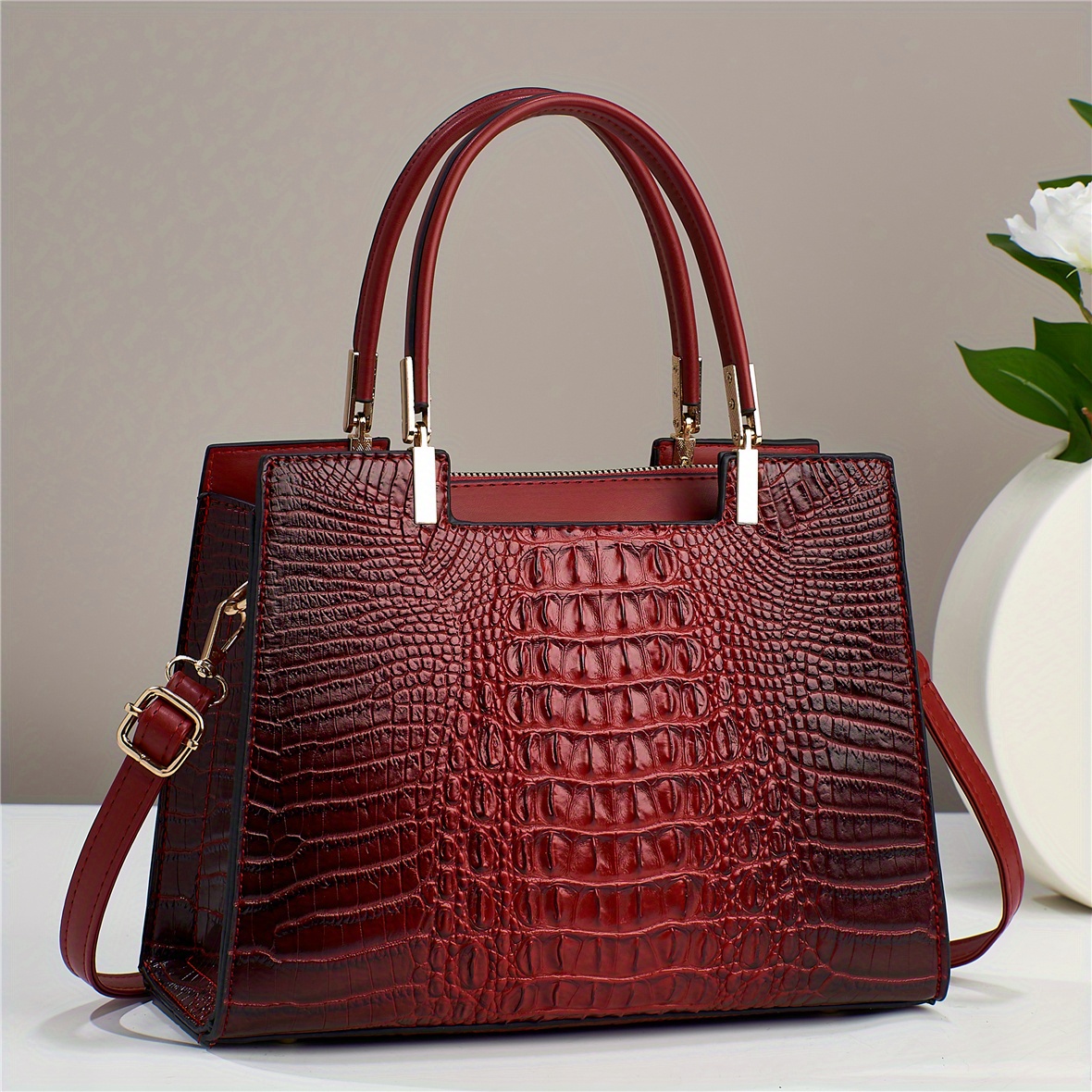 Women's Burgundy Designer Handbags & Wallets