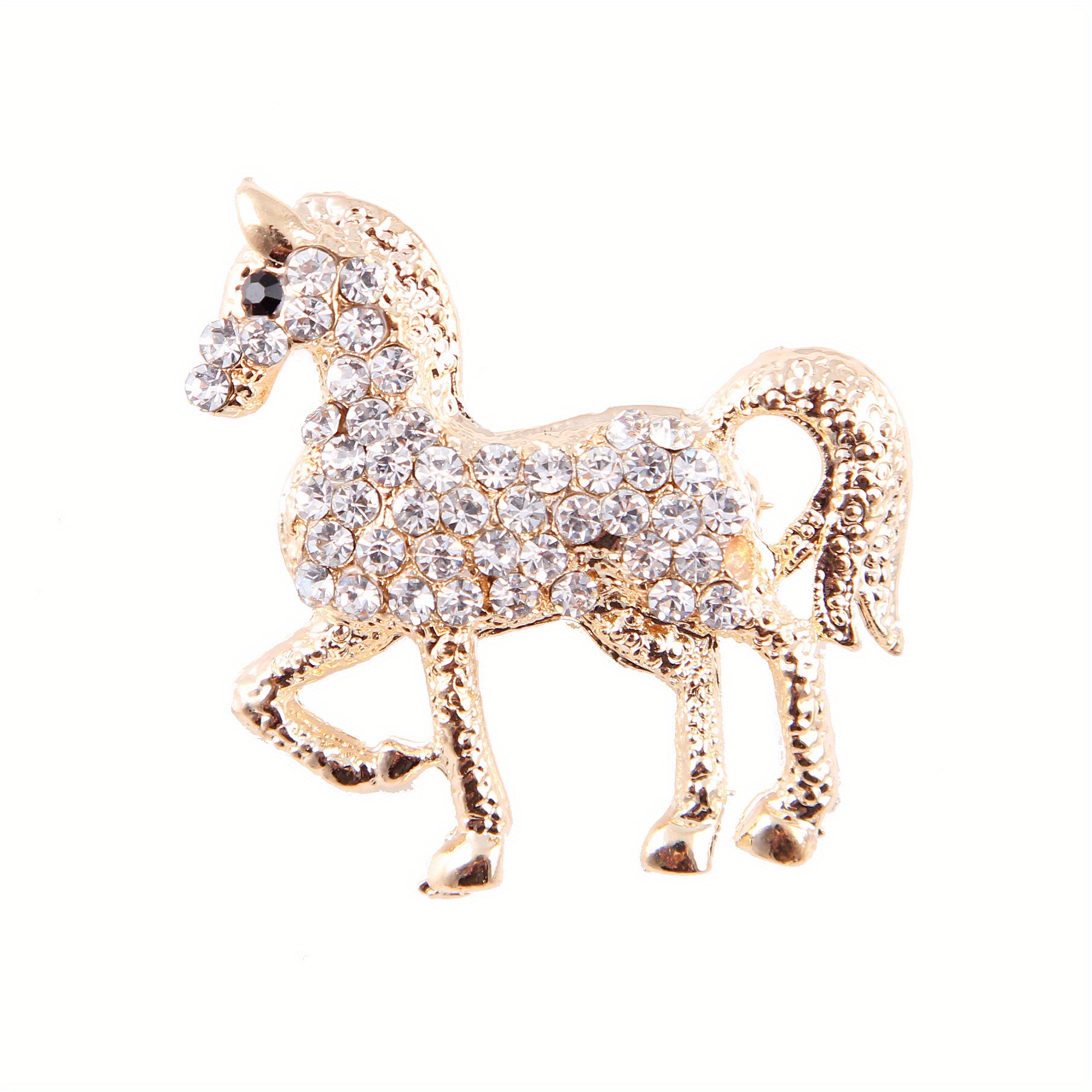 Rhinestone Horse Shape Brooch Exquisite Badge Pin Corsage - Temu