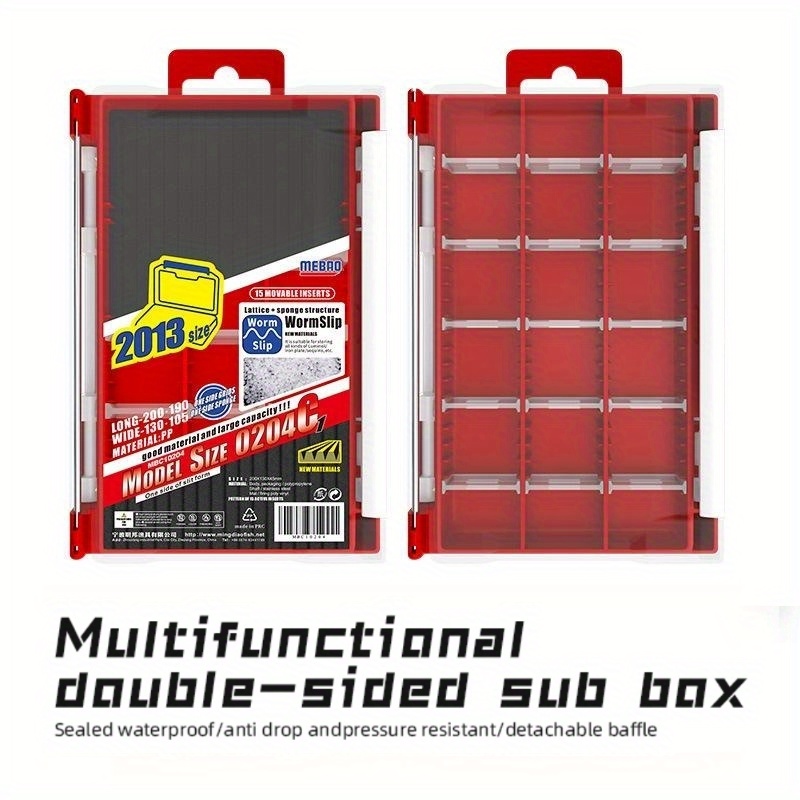 New Doublex Sided Fishing Tackle Box Rings Bait Lure Hook - Temu
