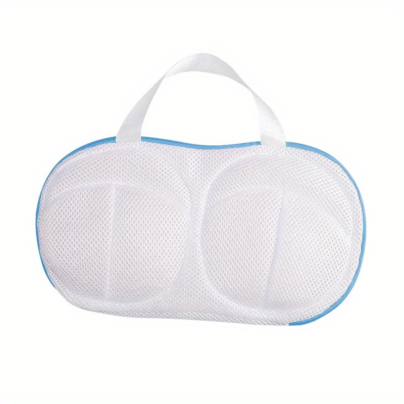 1pc Blue Bra Laundry Bag, Polyester Mesh Lingerie Wash Bag For Deformation  Prevention, Bra Washing Bag For Laundry, Cleaning Sports Bras And Underwear