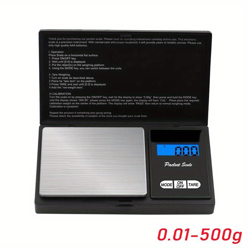 Black Jewelry Mini Stainless Steel Electronic Scale Digital Pocket Scale  Gold Gram Balance Weight Scale Portable Pocket Scale - Temu