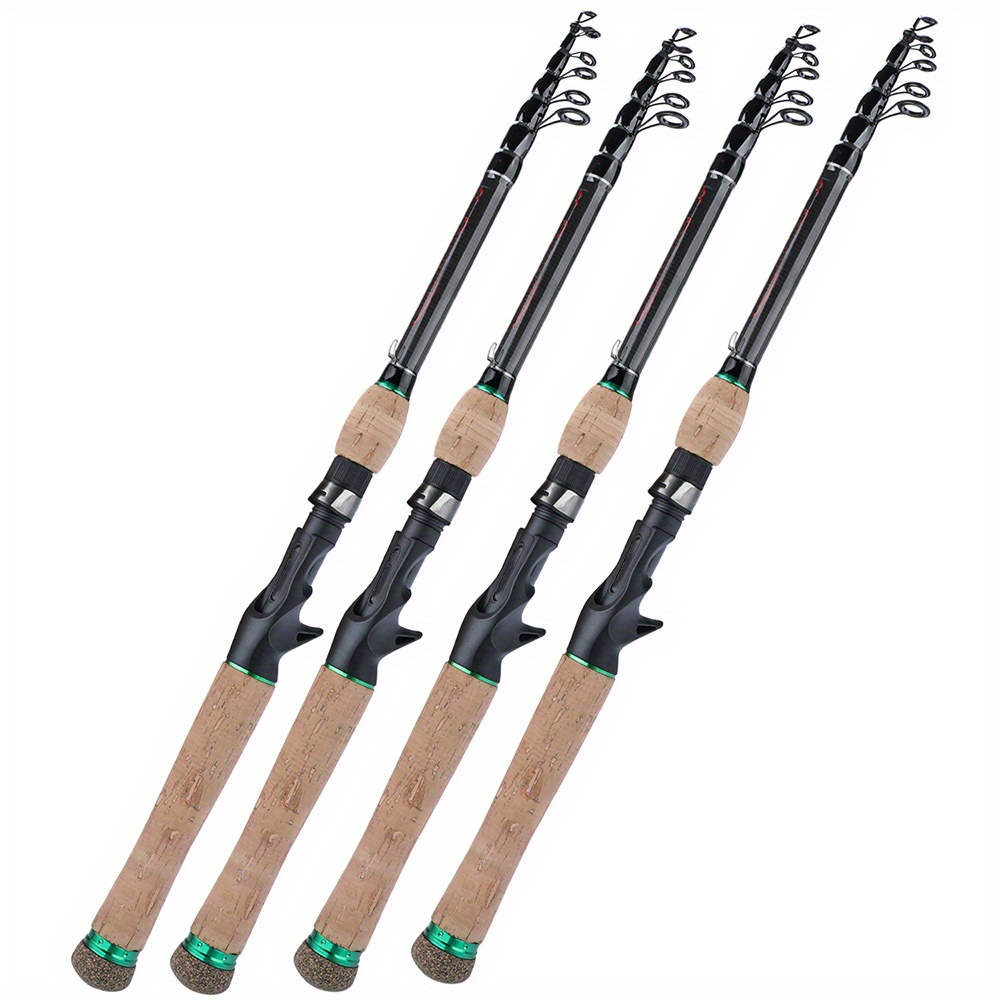 Sougayilang Telescopic Fishing Rod: Cork Wood Handle Maximum