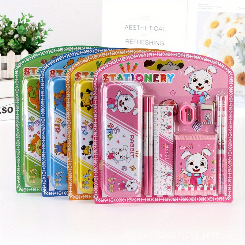 10pcs Stationery Set Gift Box For Kids In Kindergarten, Primary School,  Including Learning Supplies And Awards