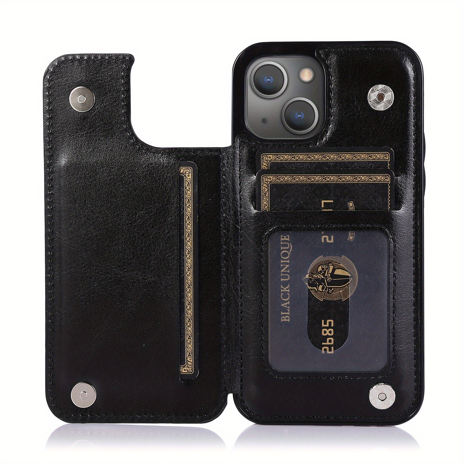 FOR iPhone 15/14/13/12/11 Pro Max Leather Wallet Zipper Magnet Cover Card  Case