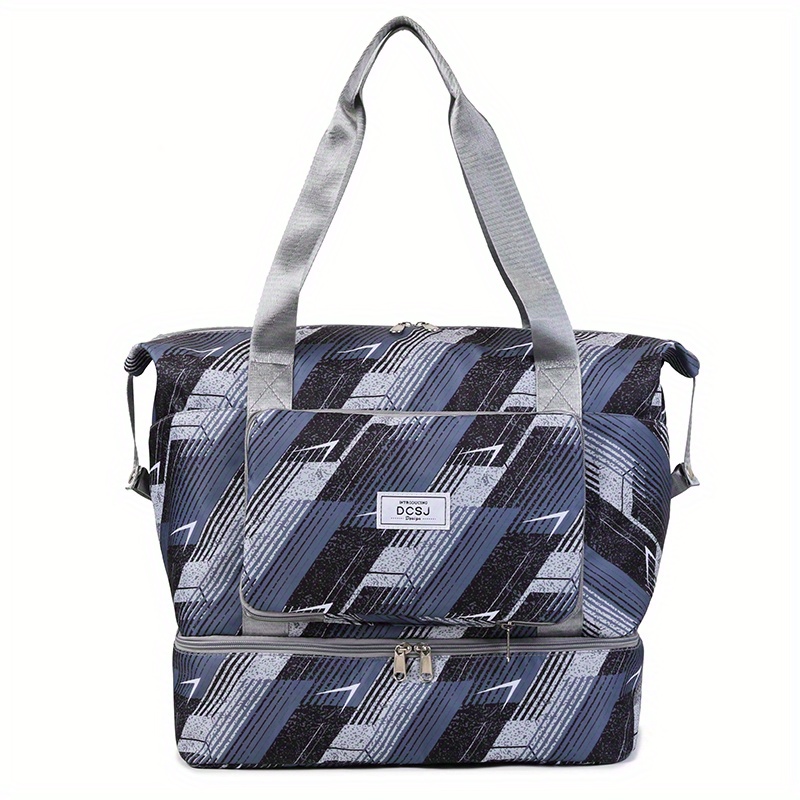 Large Capacity Travel Luggage Bag Niche Pattern Zipper Storage