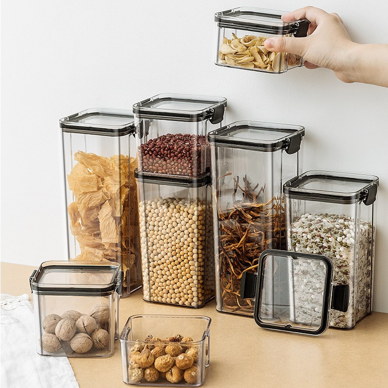 1 pièce Boîte de stockage de nourriture transparent, réservoir de stockage  de grain, boîte de stockage de grain, réservoir hermétique, Mode en ligne