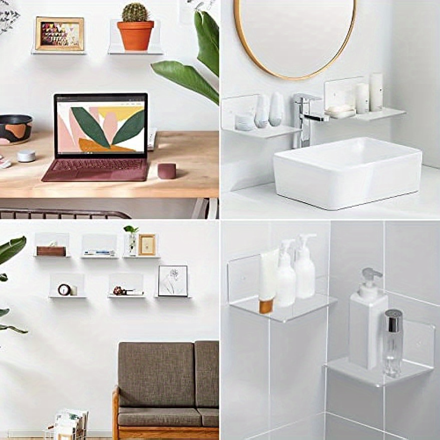 Bathroom Wall Shelf Floating Shelves Adhesive Wall Shelves