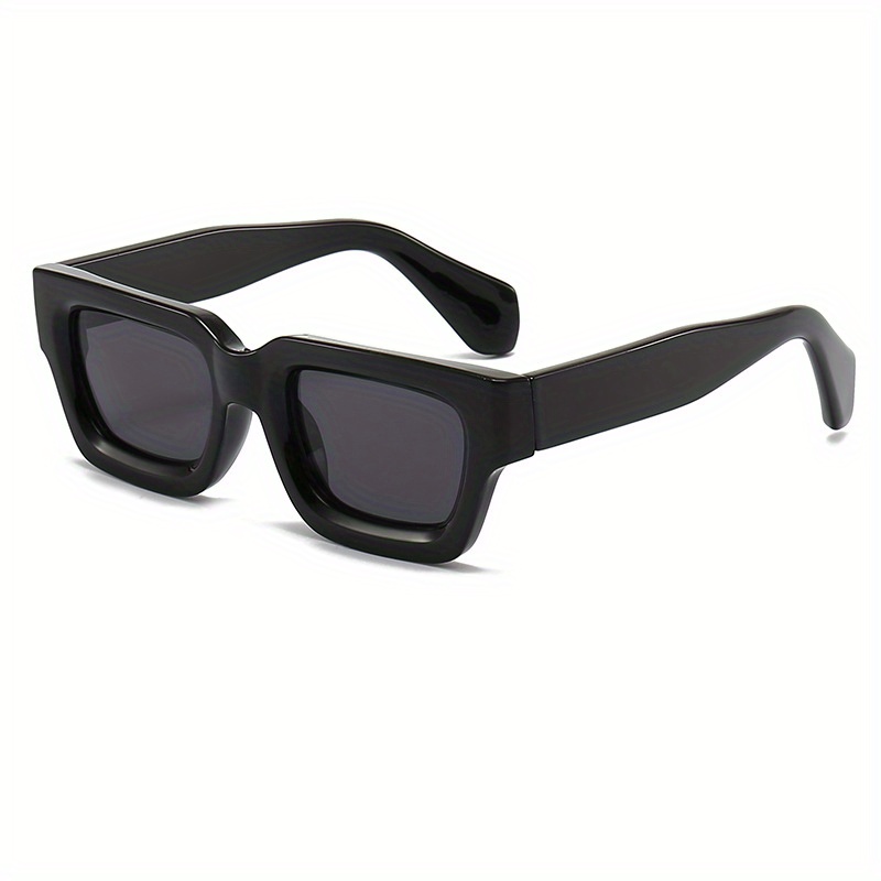 1pc Mens Square Small Frame Sunglasses With Uv400 Thick Frame