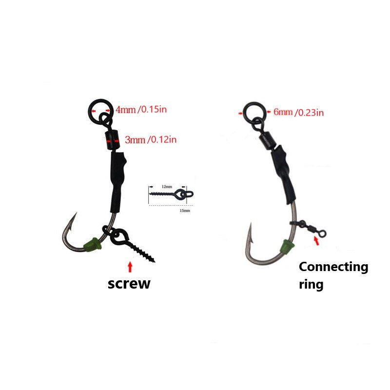 Fishing Hook For European Carp Connector + Heat Shrink - Temu Sweden