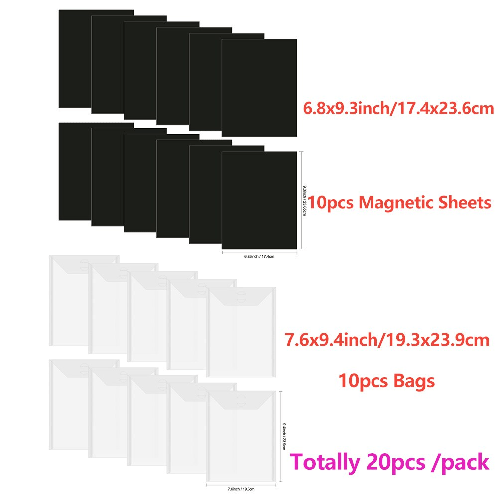 5 Sheets Printable Magnetic Sheets Non Adhesive 13.5mil A4 8.3 X 11.7  Inches Thick Magnet Glossy Photo Paper For Inkjet Printers