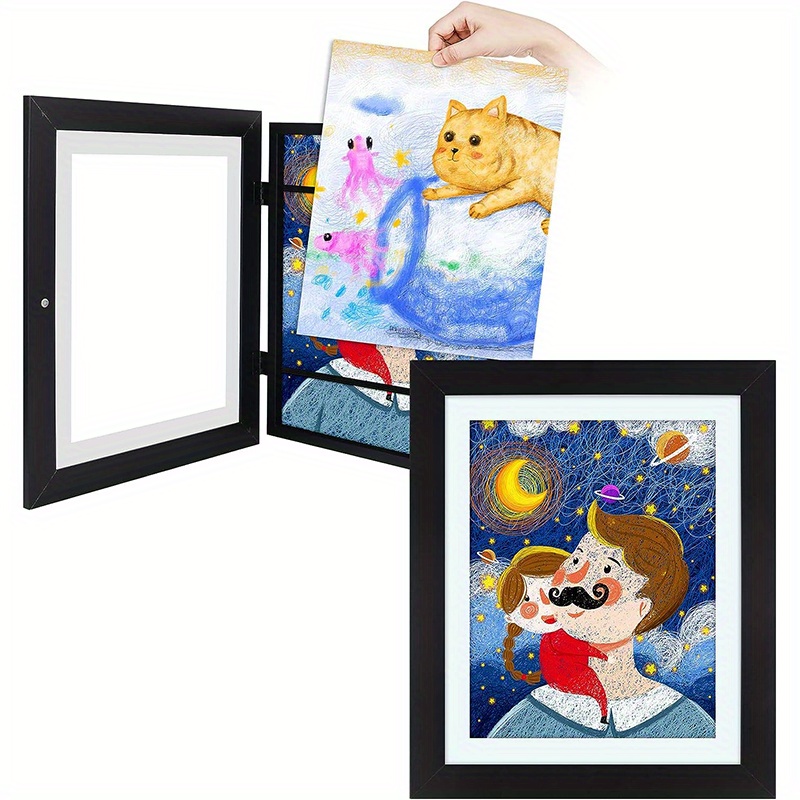Kids Art Frames Front Opening Kids Artwork A4 Picture Frames - Temu