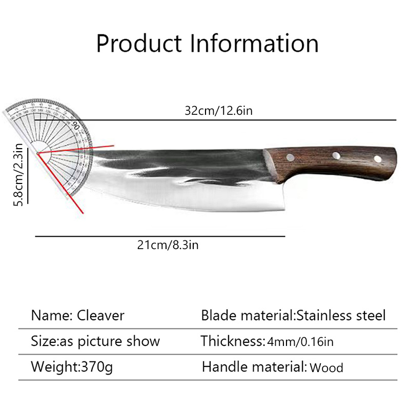 Knife, Handmade Forged Stainless Steel Kitchen Knives, Chinese Knife, Meat  Cleaver Knife, Vegetable Knife, Multi-functional Chef's Knife With  Ergonomic Handle, Kitchen Stuff, Kitchen Gadgets - Temu