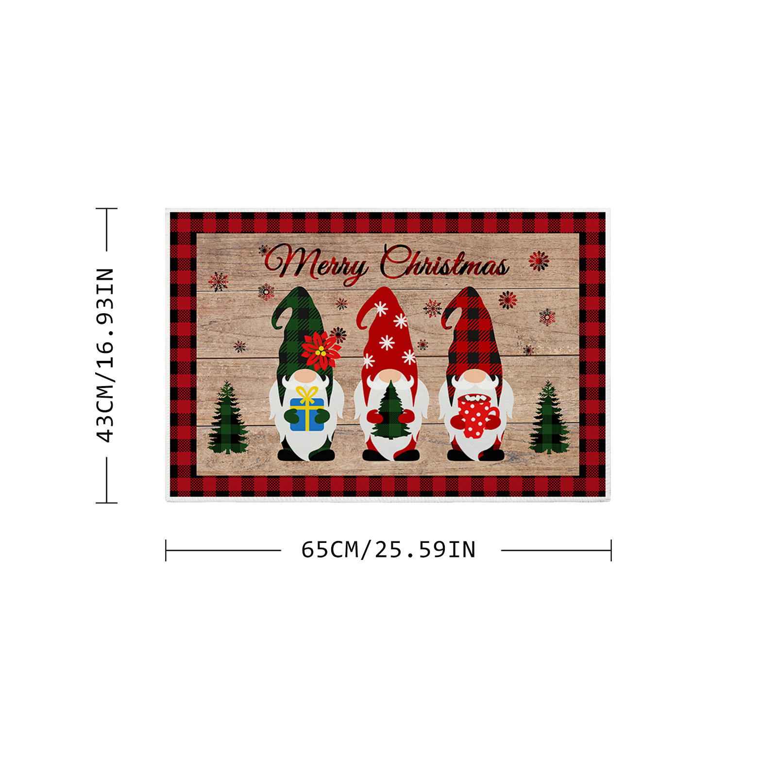 Roszwtit Chef Kitchen Rugs and Mats Set of 2, Christmas Believe