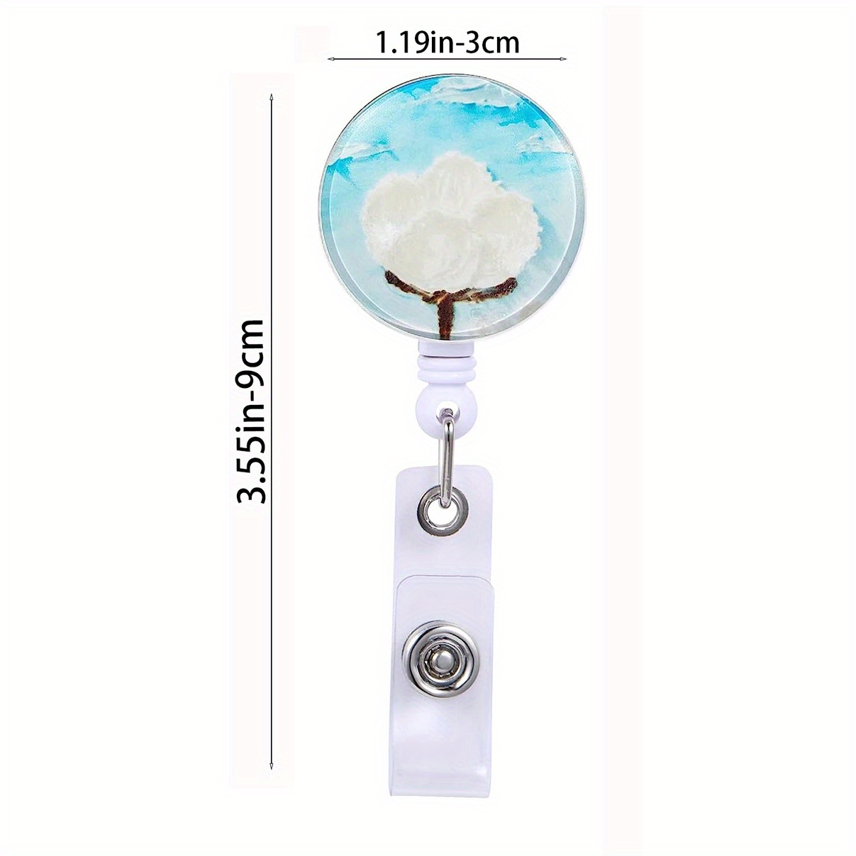 Retractable Badge Reel Cute Retractable Badge Reel Rotating - Temu