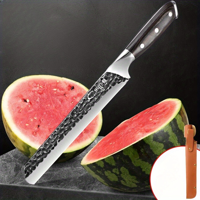 1 Set, Forged Fruit Knife With Feather Case, Stainless Steel Fruit Knife  Set, Household Melon Knife, Special Knife For Fruit Shop, Large Extended  Wate