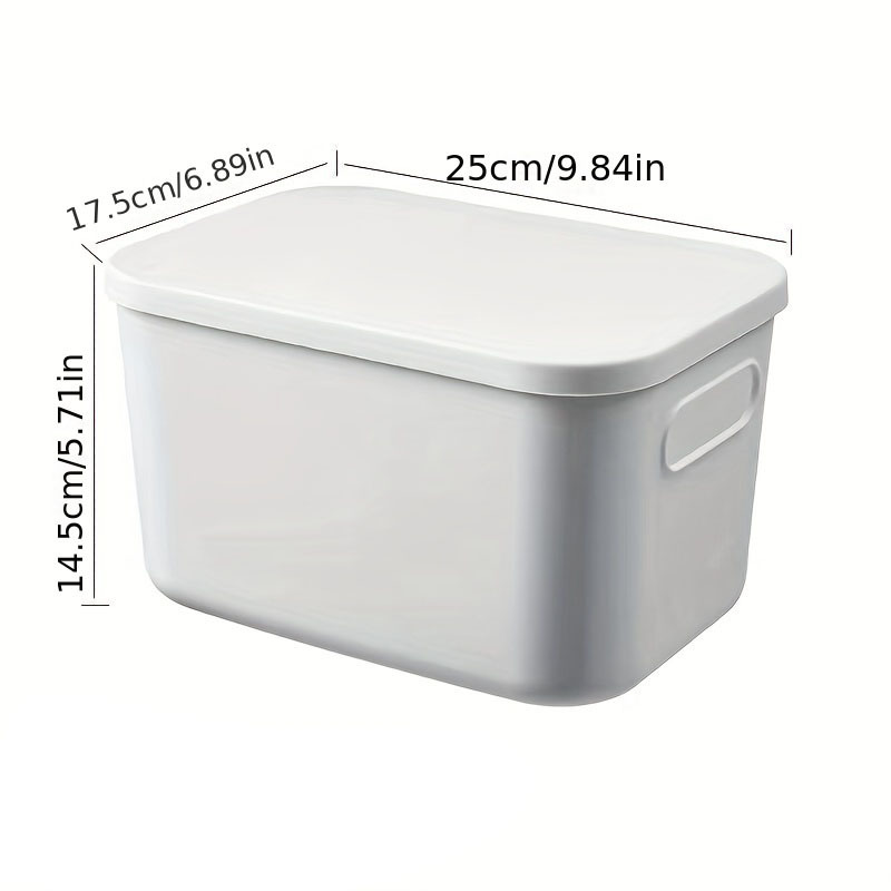 Household Essentials Wide Storage Box with Lid Box, Set of 2 - Black