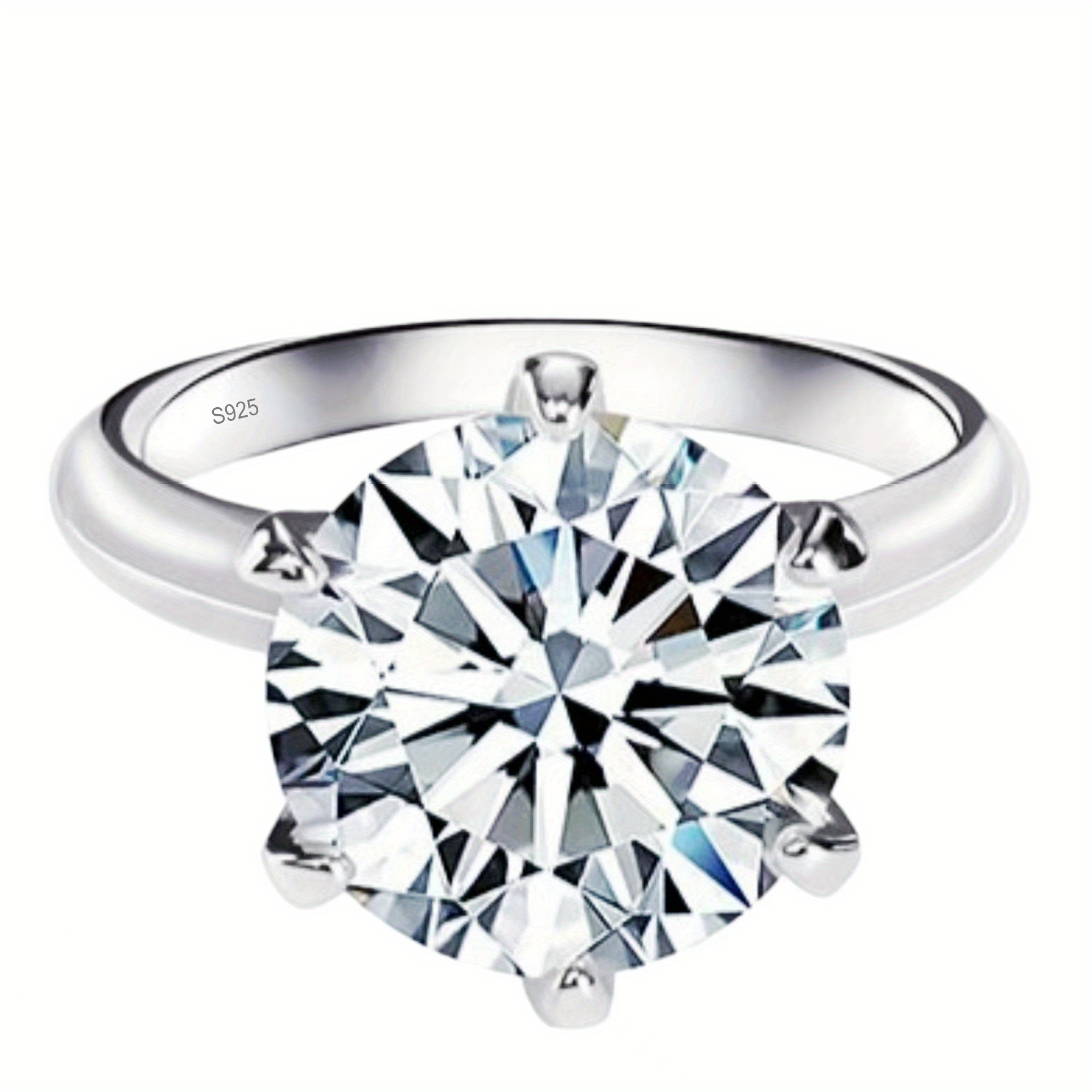 Sterling silver moissanite on sale rings