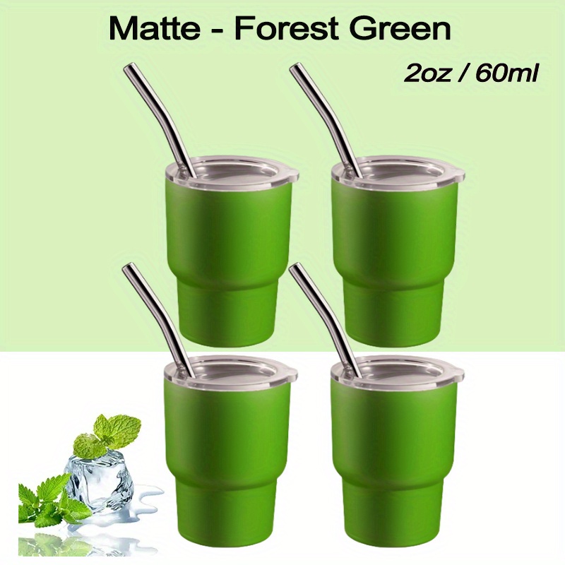 Glass Tumbler with Straw and Lid,Green Glasses Water Cup with Straw