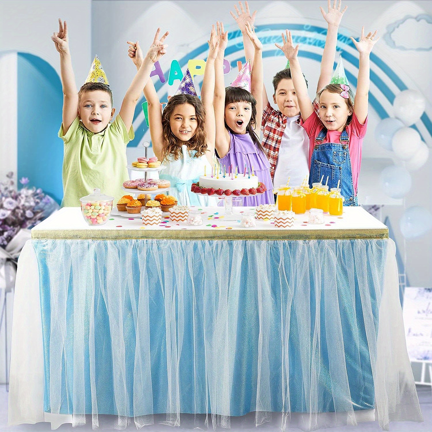 Paquete de 12 manteles de color pastel, mantel rectangular desechable de  unicornio de plástico para baby shower, boda, fiesta de cumpleaños de  niñas