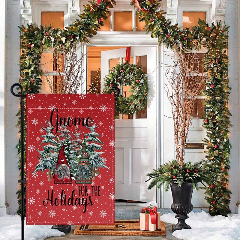 Winter Welcome Santa Sign Santa Sign Vertical Front Door 